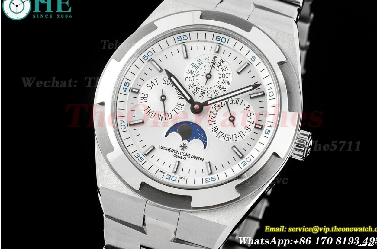 White SS Calendar SS Stk Overseas 4300V A1120 8F Perpetual 0202